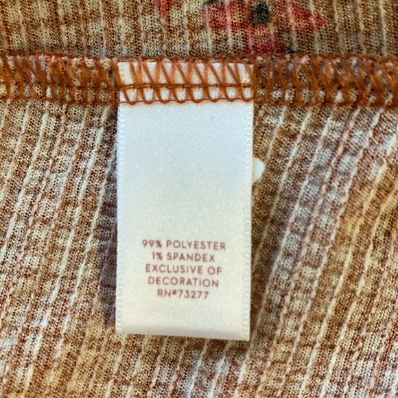 Lauren Conrad Medium Ginger Snap Print Cold Shoulder Blouse - Picture 10 of 10